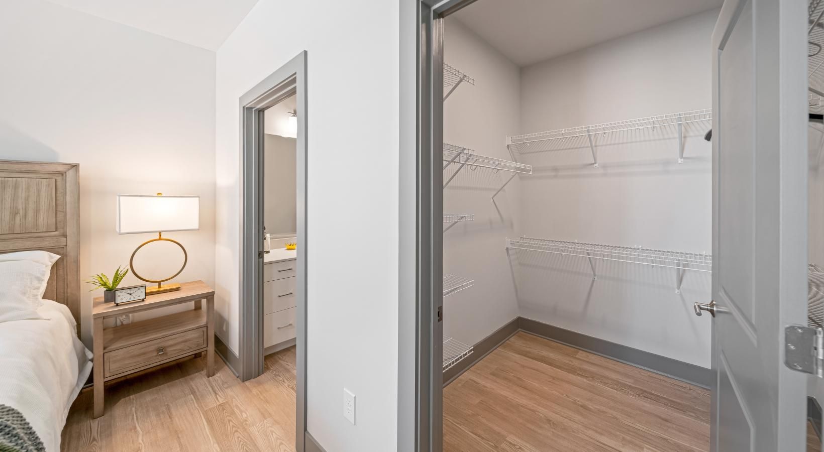 The essence of exceptional living a bedroom with a glass door